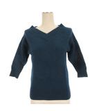 ルーニィ LOUNIE ニット セーター Vネック ブルー 251222E