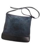 ロエベ LOEWE MADRID アナグラム スエード ショルダーバッグ ネイビー