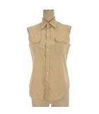 ラルフローレン RALPH LAUREN ノースリーブ シャツ ストレッチ 9 ベージュ 260109E ■FF