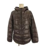 ユニクロ UNIQLO ダウンジャケット フーディ ブラウン系 XL