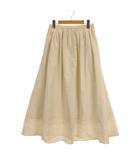 イエナ IENA タックギャザー ロング スカート 38 ホワイト ■FF