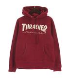 スラッシャー THRASHER ロゴ プリント スウェット パーカー 裏起毛 レッド M