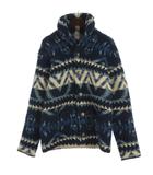  アンティバルリスティック ANTI BALLISTIC ネイティブ柄 ボア フリース ジャケット コンチョボタン ブルー L