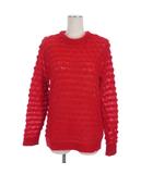 クリスチャンディオール Christian Dior モヘア ニット 編み地 長袖 M レッド