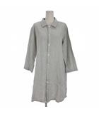 プランテーション plantation シャツ ワンピース 長袖 ひざ丈 M ベージュ ■TC