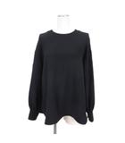 ミューズ ドゥーズィエム クラス MUSE de Deuxieme Classe トリアセジョーゼット オーバー ブラウス カットソー 長袖 F ブラック ■TC