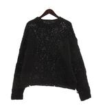 アンユーズド UNUSED 編み込み ニット セーター ブラック 1 ■TC