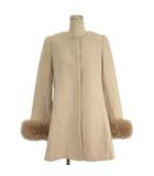 リランドチュール Rirandture ノーカラー コート フォックスファー ベージュ系 1 ■TC