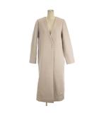 ラグナムーン LagunaMoon ノーカラーコート ロング ライトグレー S ■TC