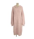 ジェラートピケ gelato pique ルームウェア ラビットフード もこもこ ワンピース ロング ピンク F ■TC