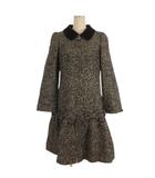 エムズグレイシー M'S GRACY ツイード コート ジップアップ ブラック系 40 ■TC