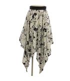 チノ CINOH 花柄 スカート リネン ホワイト系 36 ■TC