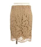 ミューズ ドゥーズィエム クラス MUSE de Deuxieme Classe タグ付き レース スカート ベージュ 36 ■TC