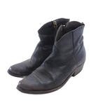 ゴールデングース GOLDEN GOOSE ウエスタン ショートブーツ レザー 刺繍 35 ブラウン ■TC