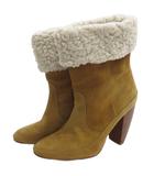 ダブルスタンダードクロージング ダブスタ DOUBLE STANDARD CLOTHING ボア スエード ブーツ ベージュ 36.5 23.5cm ■TC