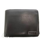 バーバリー BURBERRY 二つ折り財布 ウォレット レザー 黒 ブラック ノバチェック ロゴプレート /FF ■GY99