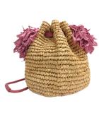 ラドロー LUDLOW ラフィア 巾着 ショルダーバッグ ベージュ ■TC