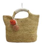 サマンサタバサ Samantha Thavasa カゴバッグ トート 編み込み ベージュ ■TC