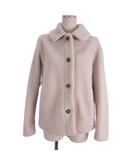 ユニクロ UNIQLO ボアフリース ステンカラー ショートコート ジャケット S アイボリー ■FF