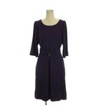 マカフィー MACPHEE トゥモローランド ニット ワンピース ひざ丈 ウール パープル 38