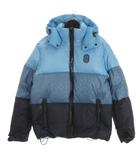 シグネチャー カラーブロック ダウンジャケット フーディ CB661 ブルー M