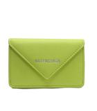 バレンシアガ BALENCIAGA ペーパー ミニ 三つ折り 財布 コンパクトウォレット 391446 イエロー