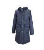 マッキントッシュ MACKINTOSH キルティング コート ロング ボア フード 36 ネイビー NO.QA ■TC