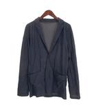 エクリュ ecru メッシュ テーラードジャケット 薄手 50 ネイビー ■GY35