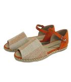 アーバンリサーチ ドアーズ URBAN RESEARCH DOORS エスパドリーユ サンダル ストラップ オレンジ 37 ■GY35