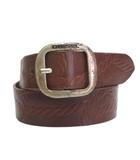 ディーゼル DIESEL バックル ベルト レザー ハトメ ブラウン 80 32 ■GY35