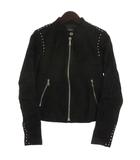 セオリー Theory スエード レザージャケット スタッズ ブラック S ■TC