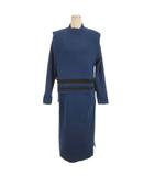 イェッカヴェッカ YECCA VECCA マルチウェイ ニット ワンピース ロング ブルー F