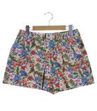 スピック&スパン Spick&Span ボタニカル柄 ショート パンツ コットン リネン 36 マルチカラー ■TC