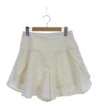 アプワイザーリッシェ Apuweiser-riche ウール フリル ショート パンツ ハイウエスト 2 アイボリー ■TC