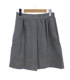 マックスマーラ MAX MARA 千鳥格子 スカート ミニ タック 36 ブラック ■TC
