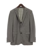 バーバリーブラックレーベル BURBERRY BLACK LABEL テーラード ジャケット シングル 裏チェック 背抜き グレー M