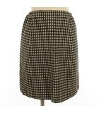 スナイデル SNIDEL チェック スカート ひざ丈 ブラック F ■TC