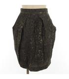 ユナイテッドアローズ UNITED ARROWS レオパード柄 タイトスカート ひざ丈 グレー系 36 ■TC