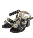 トーガ プルラ TOGA PULLA メタル スタッズ サンダル ブラック 36 22.5-23cm