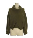 ファーファー furfur 変形 ニット セーター カシミヤ混 カーキ F