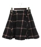 スナイデル SNIDEL チェック ウール フレアスカート 0 ネイビー 260205E ■TC