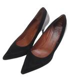 ミッシェル ヴィヴィアン MICHEL VIVIEN パンプス スエード グレー ブラック 36.5 23.5cm ■TC