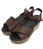 ジェイ&エムデヴィッドソン J&M Davidson サンダル ブラウン 38 24cm ■TC