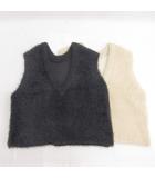 ディスコート Discoat シャギーニット ベスト 2点セット グレー ベージュ F