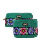 フェイラー FEILER 花柄 ポーチ 財布 2点セット グリーン ■GY99