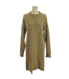 スピック&スパン Spick&Span ニット ワンピース ひざ丈 サイドスリット ベージュ F ■FF