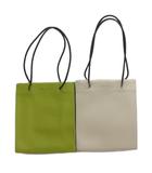 アズールバイマウジー AZUL by moussy タグ付き トートバッグ 2点セット グリーン ベージュ ■FF
