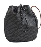 ユニフォームエクスペリメント uniform experiment × ソフネット SOPHNET. 巾着 ショルダーバッグ 総柄 ブラック