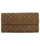 ルイヴィトン LOUIS VUITTON ミニラン ポルトフォイユサラ 長財布 ウォレット M95234 エベヌ 260213E ■GY12