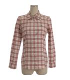 バーバリーブルーレーベル BURBERRY BLUE LABEL チェック シャツ 長袖 レッド系  38